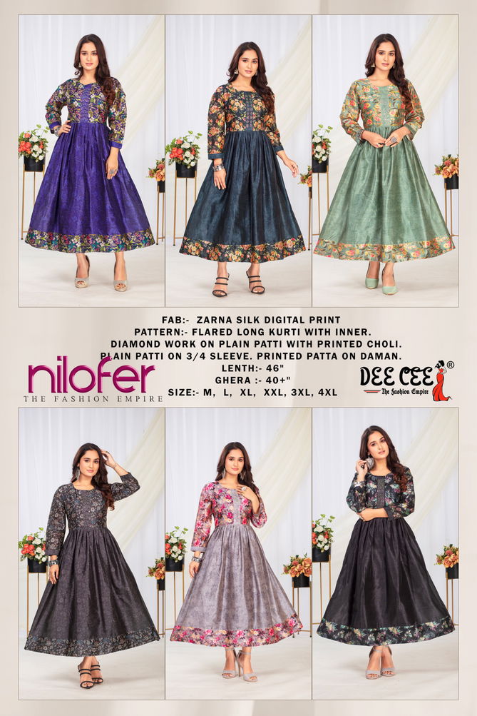 Nilofer By Deecee Silk Digital Printed Kurtis Wholesalers In Delhi